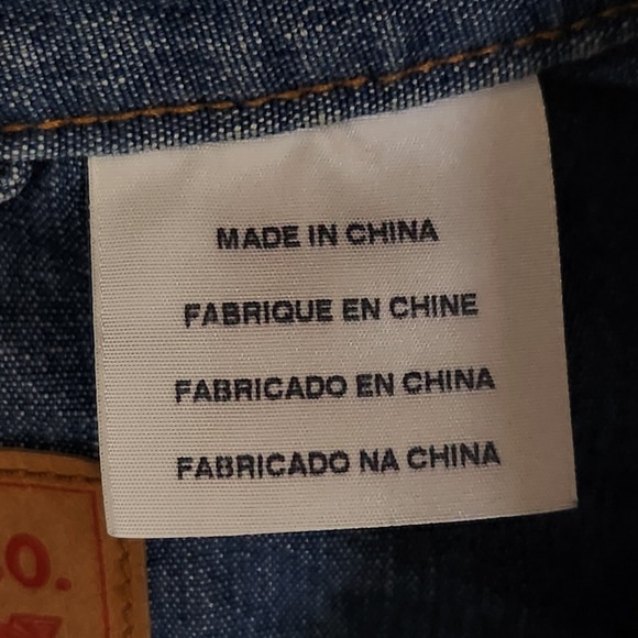 Levis Denim Trucker Jacket Mens XXL Blue‎ Cotton Classic Fit Button Up 72334 - Picture 5 of 12